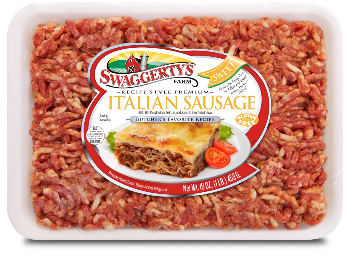 Recipe-Ready Italian Ground Sausage by Swaggertys Farm (Sweet, Tray 